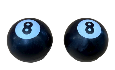 BMX Billiard Ball Valve Caps Pairs - Black