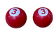 BMX Billiard Ball Valve Caps Pairs - Red