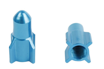 BMX Bullet Valve Caps Pairs - Bright Blue - Old School BMX