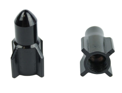 BMX Bullet Valve Caps Pairs - Black - Old School BMX