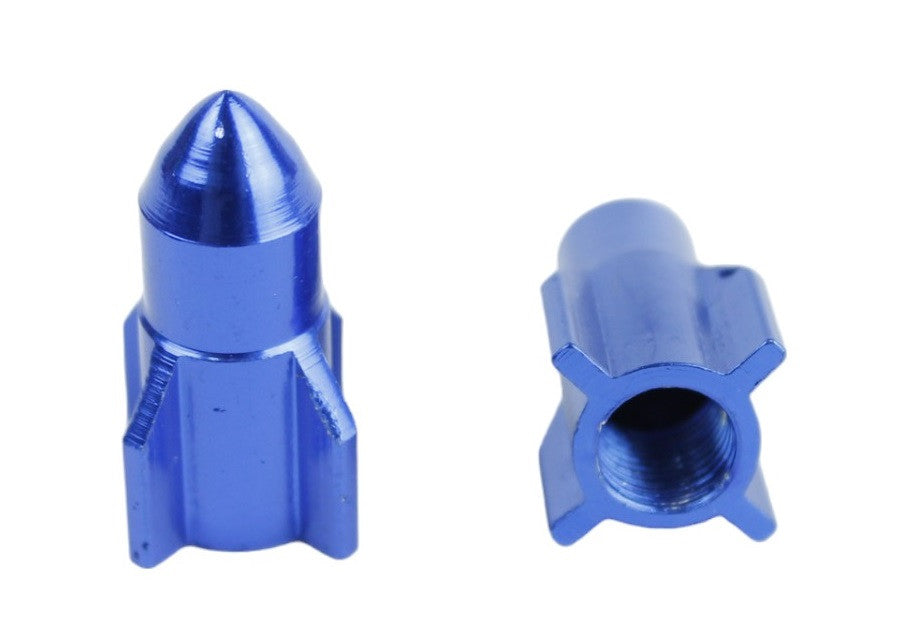 BMX Bullet Valve Caps Pairs - Dark Blue - Old School BMX