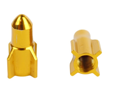 BMX Bullet Valve Caps Pairs - Gold - Old School BMX