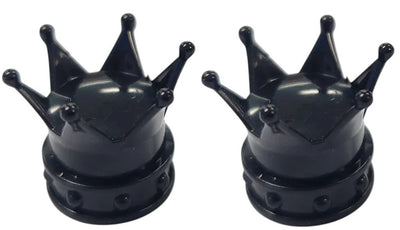 BMX Crown Valve Caps Pairs - Black