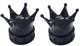 BMX Crown Valve Caps Pairs - Black