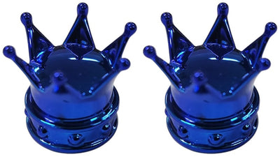 BMX Crown Valve Caps Pairs - Blue