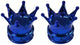 BMX Crown Valve Caps Pairs - Blue