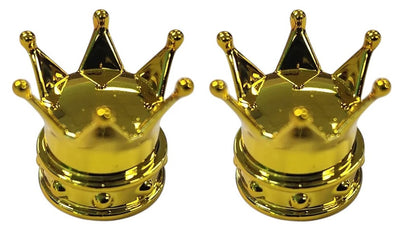 BMX Crown Valve Caps Pairs - Yellow Gold