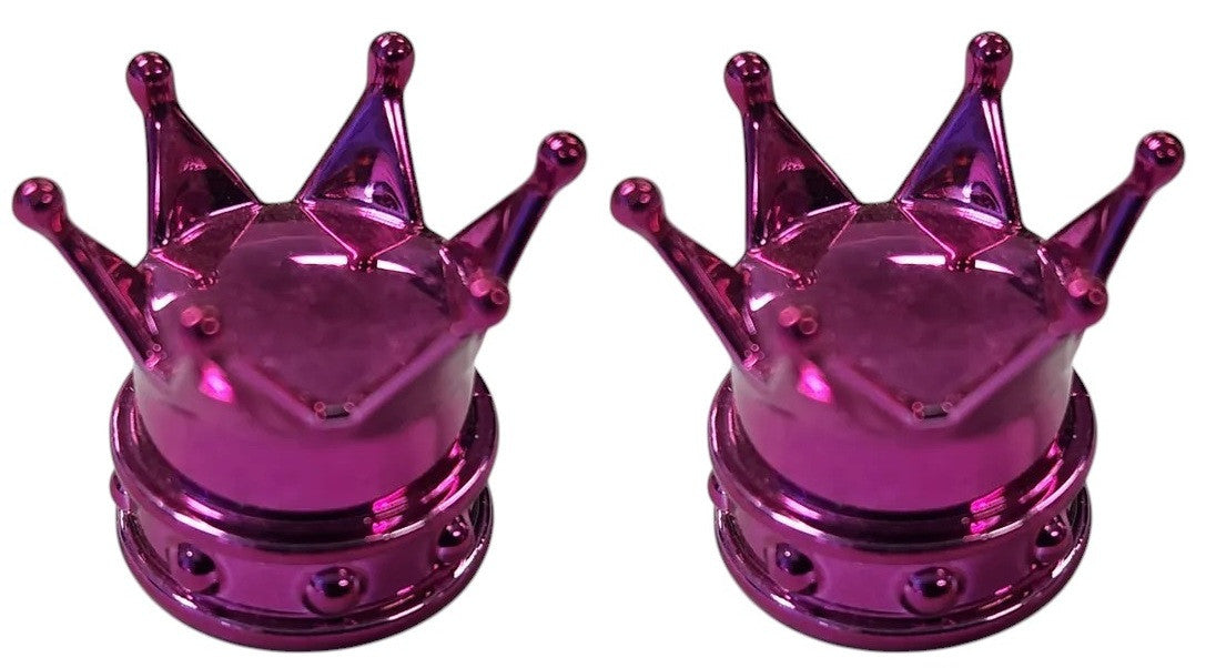 BMX Crown Valve Caps Pairs - Purple