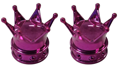 BMX Crown Valve Caps Pairs - Purple