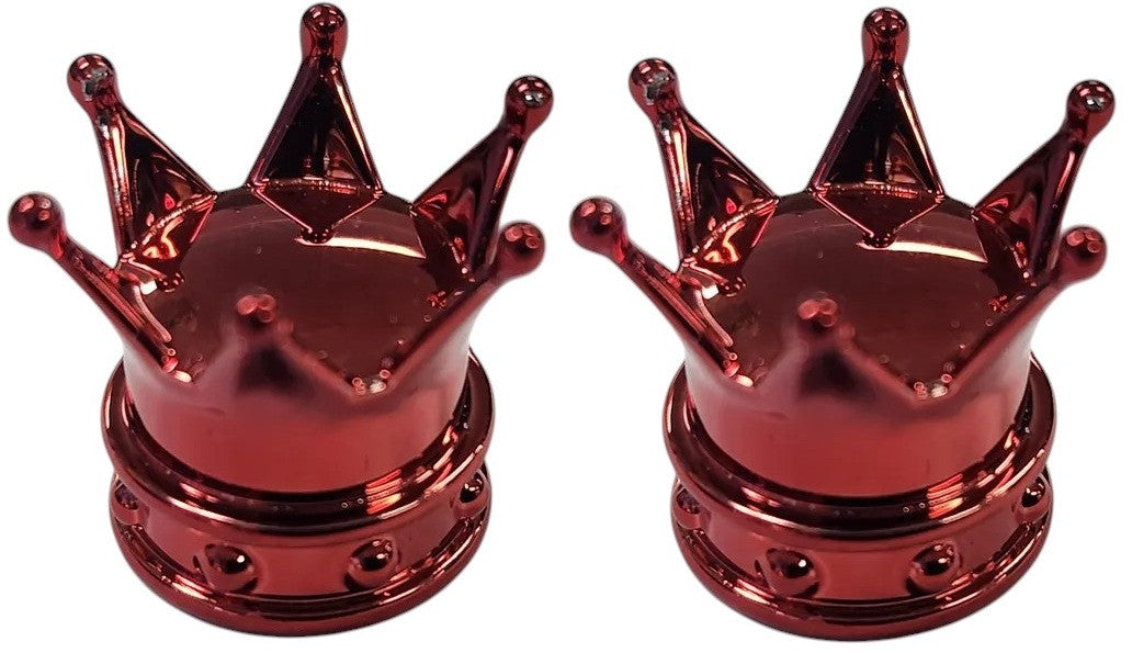 BMX Crown Valve Caps Pairs - Red