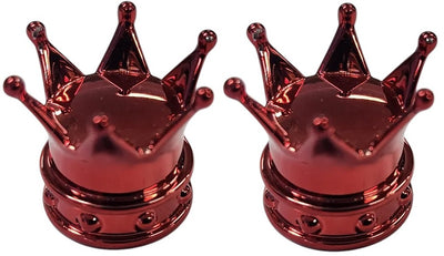 BMX Crown Valve Caps Pairs - Red