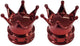 BMX Crown Valve Caps Pairs - Red