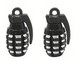 BMX Grenade Valve Caps Pairs - Black & Silver