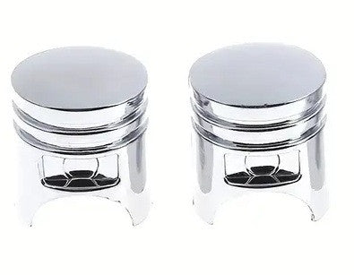 BMX Piston Valve Caps Pairs - Chrome