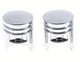 BMX Piston Valve Caps Pairs - Chrome