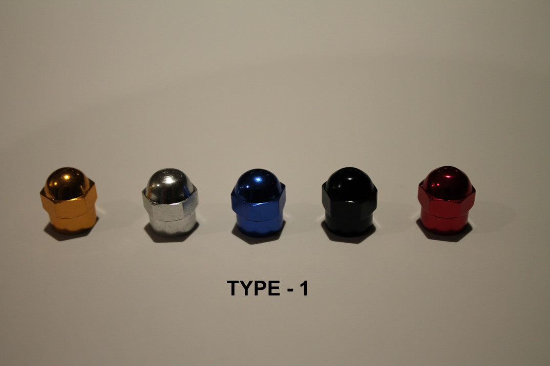 Valve Caps Type #1 Anodized Colours - 1 Pair