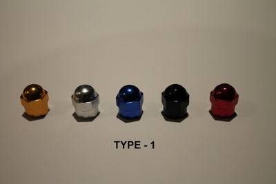 Valve Caps Type #1 Anodized Colours - 1 Pair