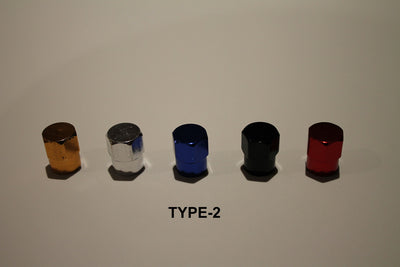 Valve Caps Type #2 Anodized Colours - 1 Pair