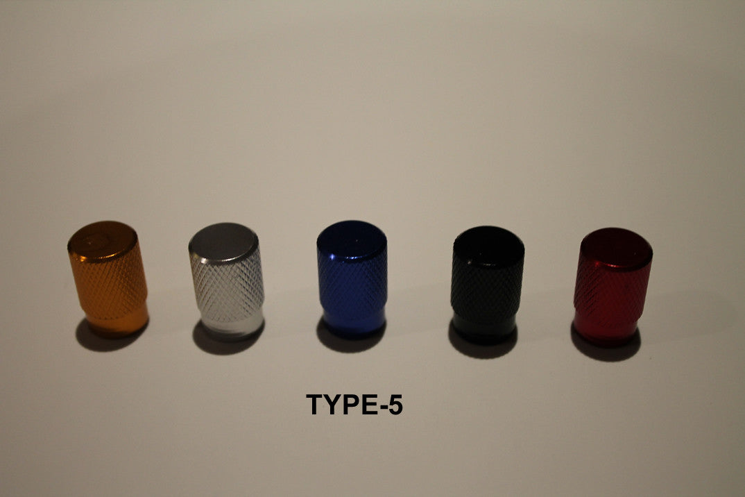 Valve Caps Type #5 Anodized Colours - 1 Pair