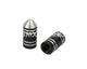 BMX Valve Cap Type #7 - 1 Pair - Black