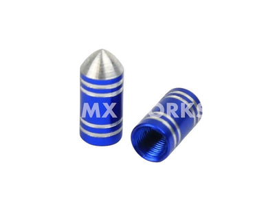 Valve Cap Type #7 Anodized Colours - 1 Pair - Dark Blue