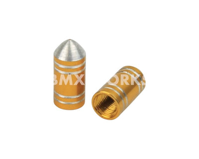 Valve Cap Type #7 Anodized Colours - 1 Pair - Gold