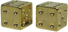 BMX Dice Valve Caps Pairs - Gold - Old School BMX