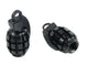 BMX Grenade Valve Caps Pairs - Black - Old School BMX