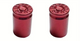 BMX Bullet Shell Casing Valve Caps Pairs - Red