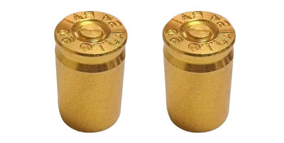 BMX Bullet Shell Casing Valve Caps Pairs - Gold