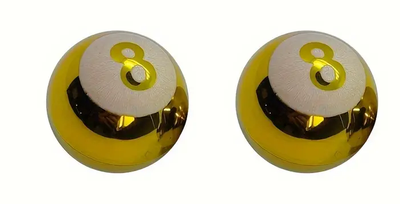 BMX Billiard Ball Valve Caps Pairs - Ano Gold