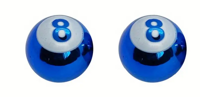 BMX Billiard Ball Valve Caps Pairs - Ano Dark Blue