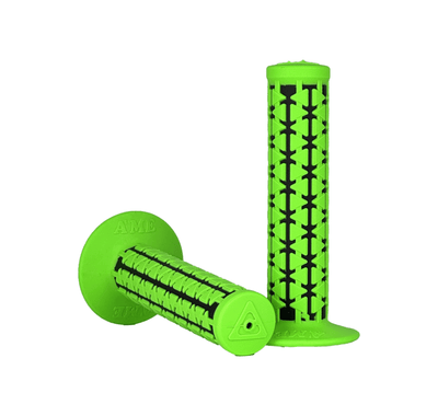 AME Dual Grips - Fluro Green Over Black Pair