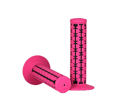 AME Dual Grips - Fluro Pink Over Black Pair