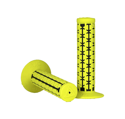 AME Dual Grips - Fluro Yellow Over Black Pair