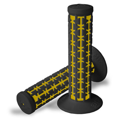 AME Dual Grips - Black Over Yellow Pair