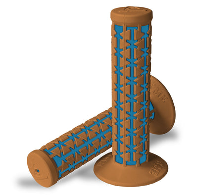 AME Dual Grips - Brown Over Baby Blue Pair