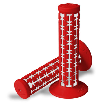 AME Dual Grips - Red Over White Pair
