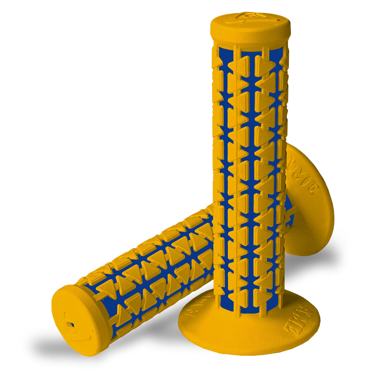 AME Dual Grips - Yellow Over Blue Pair
