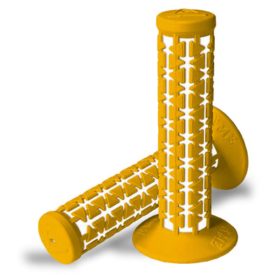 AME Dual Grips - Yellow Over White Pair