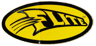 Flite Swoosh Decal - Black on Yellow