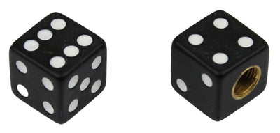 BMX Dice Valve Caps Pairs - Black - Old School BMX