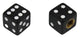 BMX Dice Valve Caps Pairs - Black - Old School BMX