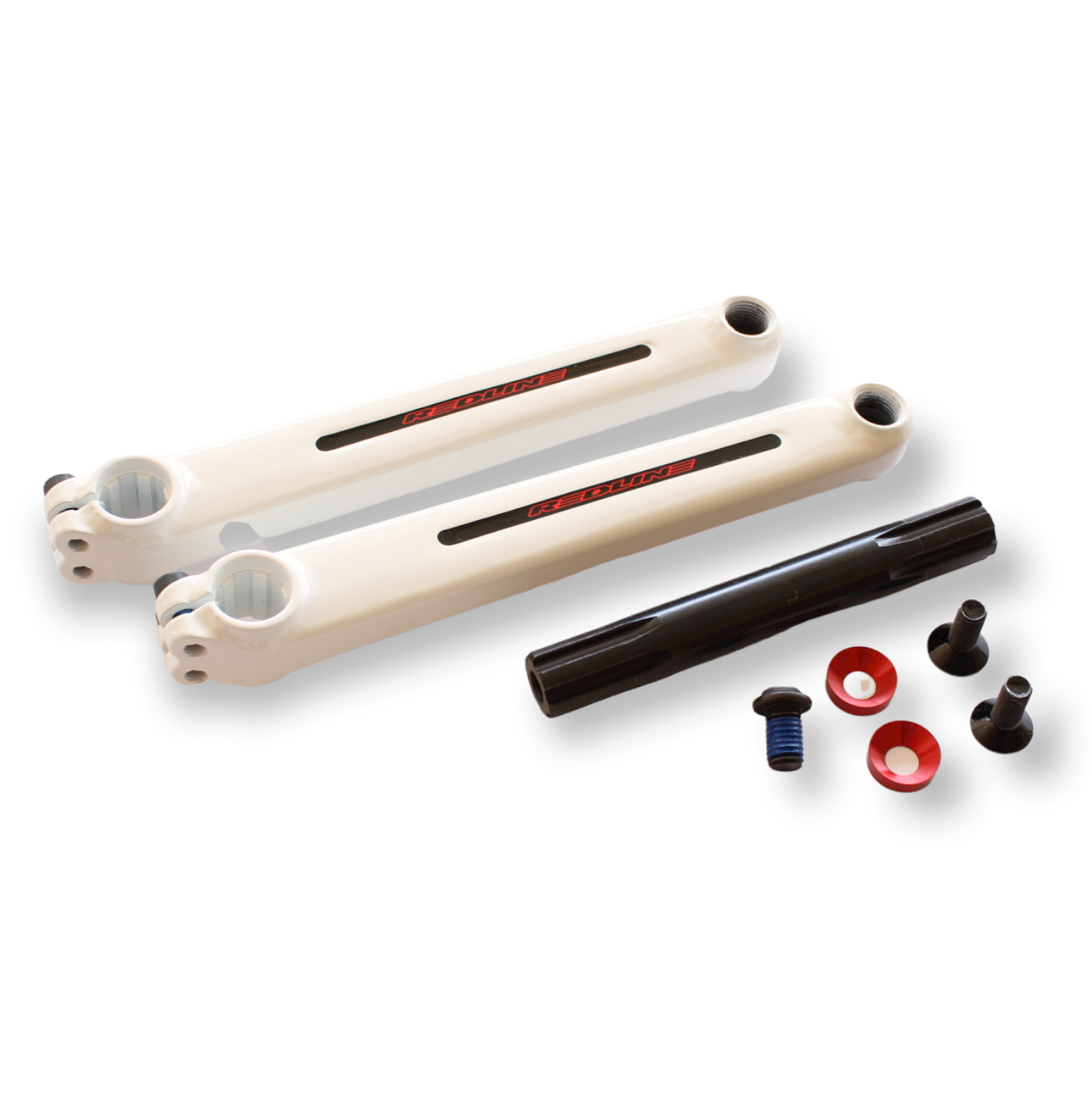 Redline Flight Tubular Chrome Moly Crank Set 180mm - White