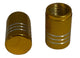 BMX 3 Stripe Valve Caps Pairs - Gold