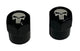 BMX Skeleton Picture Valve Caps Pairs - Black