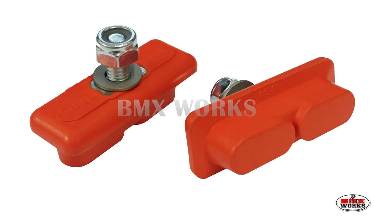 Kool Stop Continental Brake Pads Orange - Sold In Pairs