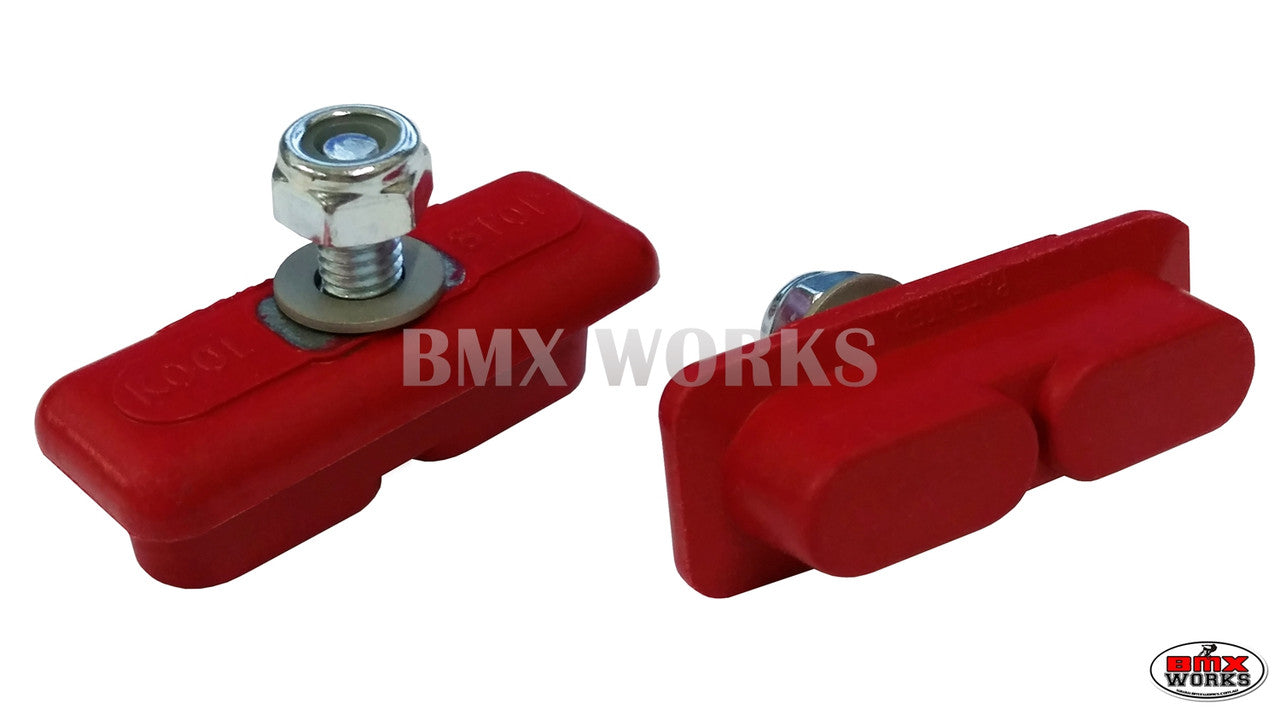 Kool Stop Continental Brake Pads Red - Sold In Pairs