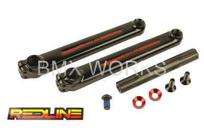 Redline Flight Tubular Chrome Moly Crank Set 180mm Black