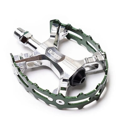 MKS XC-III Bear Trap Pedals 9/16" Pair - Green